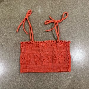 Peixoto Cleo Smocked Bikini Top size small never worn